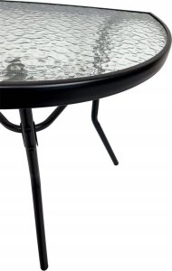 kontrast Zestaw mebli ogrodowych LIPARIS - stół + 2 krzesła, czarny, idealny na taras i balkon 11