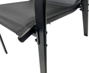 kontrast Zestaw mebli ogrodowych LIPARIS - stół + 2 krzesła, czarny, idealny na taras i balkon 12