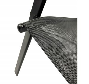 kontrast Zestaw mebli ogrodowych LIPARIS - stół + 2 krzesła, czarny, idealny na taras i balkon 14