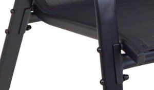 kontrast Zestaw mebli ogrodowych LIPARIS - stół + 2 krzesła, czarny, idealny na taras i balkon 15