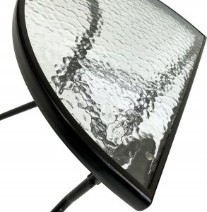 kontrast Zestaw mebli ogrodowych LIPARIS - stół + 2 krzesła, czarny, idealny na taras i balkon 8