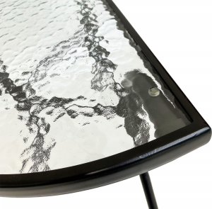 kontrast Zestaw mebli ogrodowych LIPARIS - stół + 2 krzesła, czarny, idealny na taras i balkon 9