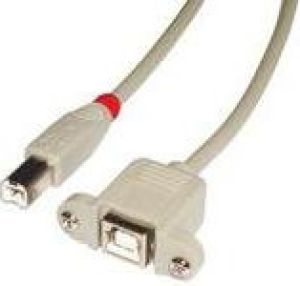 Kabel USB Lindy USB-B - USB-B 1 m Biały (31801) 1