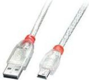 Kabel USB Lindy USB-A - miniUSB 2 m Przezroczysty (41783) 1