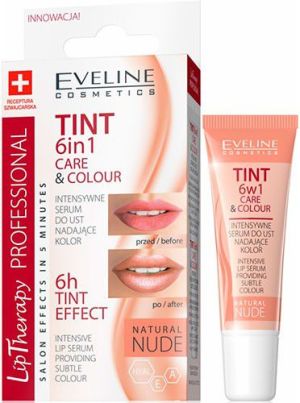 Eveline Lip Therapy Professional 6w1 Care&Colour Tint Serum do ust Nude 12ml 1