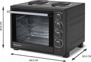 Mini piekarnik TurboTronic Piekarnik elektryczny 35L 1600w  + kuchenka elektryczna 2 palniki do gotowania TurboTronic 11