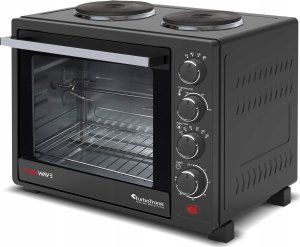Mini piekarnik TurboTronic Piekarnik elektryczny 35L 1600w  + kuchenka elektryczna 2 palniki do gotowania TurboTronic 3