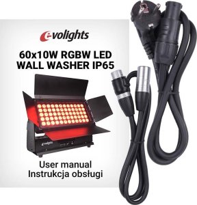 Naświetlacz Evolights EVOLIGHTS 60x10W RGBW LED WALL WASHER naświetlacz zewnętrzny IP65 11