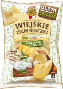 Lorenz Wiejskie Ziemniaczki Chipsy ziemniaczane śmietanka z cebulką 130 g 1