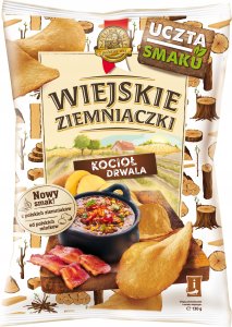 Lorenz Wiejskie Ziemniaczki Chipsy ziemniaczane śmietanka z cebulką 130 g 2
