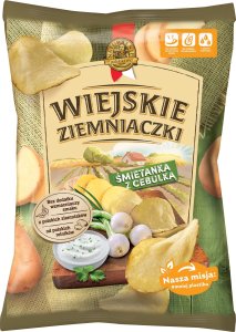Lorenz Wiejskie Ziemniaczki Chipsy ziemniaczane śmietanka z cebulką 130 g 4