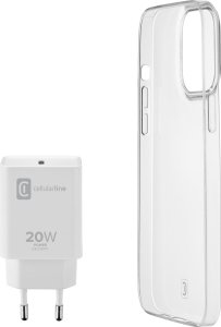 Cellular Line Cellularline Starter Kit Charger+Case f. iPhone 13, Trans 1