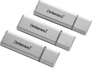 Pendrive Intenso 3 x Intenso Speicherstick USB 2.0 Alu Line 32GB silber 1