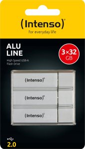 Pendrive Intenso 3 x Intenso Speicherstick USB 2.0 Alu Line 32GB silber 2