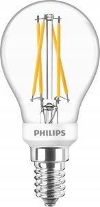 Signify Philips LED classic WarmGlow Tropfenlampe 40W E14 Klar dimmbar 1