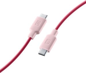 Kabel USB Cellular Line USB-C - USB-C 1 m Różowy (USBDATAC2CSMARTP) 1