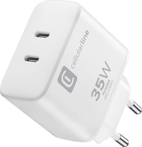 Ładowarka Cellular Line Cellularline Dual Port Travel Charger 35W White 1