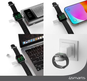 Ładowarka 4smarts 4smarts Qi2 Ladestation Trident mit MFi Fast Charger, weiß 3