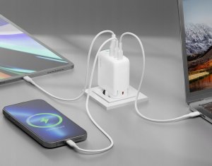 Ładowarka 4smarts 4smarts Ladegerät GaN Flex 65W 2 USB-C+1 USB-A, weiß 5