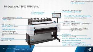 Ploter HP HP DesignJet T2600 PostScript - 914 mm (36") Multifunktionsdrucker - Farbe - Tintenstrahl - 914 x 8000 mm, 610 x 15000 mm (Original) - Rolle (91,4 cm x 91,4 m), 914 x 1219 mm (Medien) - bis zu 0.32 Min./Seite (Drucken) - 1 Rolle - Gigabit LAN 4