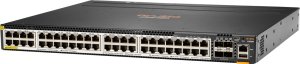 Switch HP HPE Aruba 6300M - Switch - L3 - managed - 48 x 100/1000/2.5G/5G (PoE+) + 4 x 1 Gigabit / 10 Gigabit / 25 Gigabit / 50 Gigabit SFP56 (Uplink / Stacking) - Front und Seite zu Hinterseite - an Rack montierbar - PoE+ (2880 W) 2