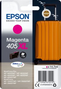 Tusz Epson Epson 405XL - 14.7 ml - XL - Magenta - original - Blister mit RF- / akustischem Alarmsignal - Tintenpatrone - fur WorkForce WF-7310, 7830, 7835, 7840, WorkForce Pro WF-3820, 3825, 4820, 4825, 4830 1