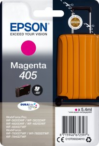 Tusz Epson Epson 405 - 5.4 ml - Magenta - original - Blister mit RF- / akustischem Alarmsignal - Tintenpatrone - fur WorkForce WF-7310, 7830, 7835, 7840, WorkForce Pro WF-3820, 3825, 4820, 4825, 4830 1