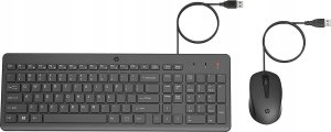 Klawiatura + mysz HP HP 150 - Tastatur-und-Maus-Set - USB - Deutsch - Schwarz - fur HP 21, 27, Laptop 14, 15, 15s, Pavilion Laptop 15 1