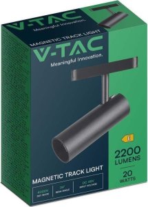 V-TAC Oprawa Projektor Szynosystem Magnetyczny 48V V-TAC 20W LED 34st VT-4221 4000K 2200lm 3 Lata Gwarancji 1