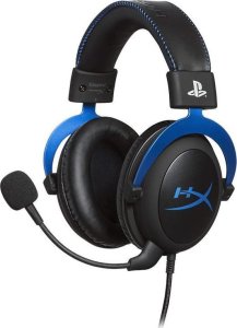 Słuchawki HyperX ,,HyperX Cloud" Ausinės su mikrofonu skirtos PS4, linijinis garso valdymas, galimybė nutildyti mikrofoną Kingston juoda/mėlyna / KING-2725 1