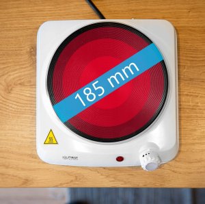 First TZS First Austria Cooking Plate, Cast Iron, Single, 1500W, 185MM, Adjustable FA-5082-4 10