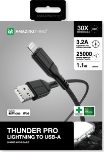 Kabel USB Amazingthing Amazingthing Premium kabelis USB Type-A - Lightning, PD30W (juodas, 1.1m) 1