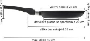 Patelnia AMT-Gastroguss Amt Gastroguss Indukcinė keptuvė nuimama rankena AMTI526-E-Z20B 3