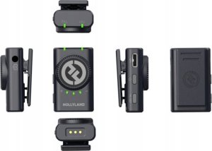 Mikrofon Hollyland HOLLYLAND LARK M2 COMBO – BEVIELIS LAVALIER MIKROFONAS (DUO, SHINECHARCOAL) 4