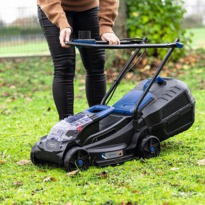 Kosiarka akumulatorowa Scheppach Akumuliatorinė vejapjovė BC-MP320-X 20V, korpusas, Scheppach 9