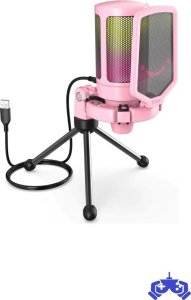 Mikrofon Fifine Fifine Technology FIFINE A6VP RGB Rožinė Kondensatorinio Mikrofono Komplektas (Rožinis) 1