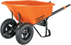 Truper Profesjonalny wózek dwukołowy z pojemnikiem z plastiku HDPE i mocnymi metalowymi uchwytami 120L Expert® 2