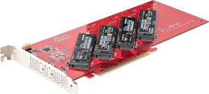 StarTech STARTECH.COM Quad M.2 PCIe Adapterkarte PCI Express 4.0 x16 auf Vierfach NVMe oder AHCI M-Key M.2 SSDs 7,8GBit/s je SSD Bifurkation 7