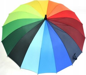 ER4 DUŻY PARASOL SKŁADANY PARASOLKA TĘCZOWA AUTOMATYCZNA XL KOLOROWA TĘCZA 3