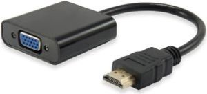 Adapter AV Equip HDMI - D-Sub (VGA) + Jack 3.5mm czarny (11903607) 1