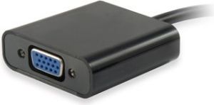 Adapter AV Equip HDMI - D-Sub (VGA) + Jack 3.5mm czarny (11903607) 2