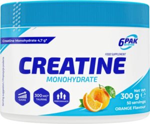 6PAK Nutrition 6PAK Creatine Monohydrate Kreatyna o smaku pomarańczowym 300g 1