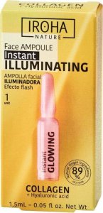 Iroha Instant Flash Illuminating Face Ampoule rozświetlająca ampułka do twarzy z kolagenem i kwasem hialuronowym 1.5ml 1