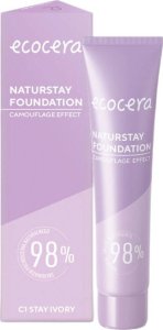 Ecocera  Ecocera Naturstay Foundation naturalny podkład kryjący C1 Stay Ivory 30ml 1