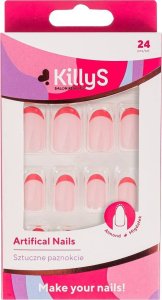 KILLYS Artifical Nails sztuczne paznokcie Almond Pink French 24szt 1