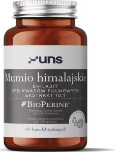 UNS UNS Mumio Himalajskie Shilajit 20% Kwasów Fulwowych Ekstrakt 10:1 60vegcaps 1