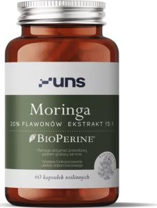 UNS UNS Moringa 20% Flawonów Ekstrakt 15:1 60vegcaps 1