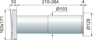 Vents Nawiewnik z kratką regulacyjną wewnętrzną i kratką okrągłą PS 100WH 4