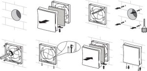 Vents Nawiewnik z kratką regulacyjną wewnętrzną i kratką okrągłą PS 100WH 5