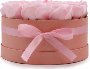 Bispol Mydlany Flower Box - 14 Różowych Róż w Okrągłym Pudełku 2